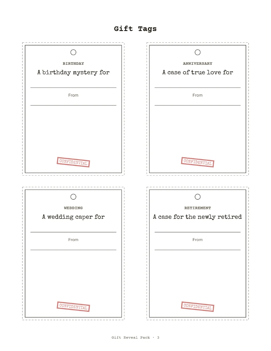 Gift tags