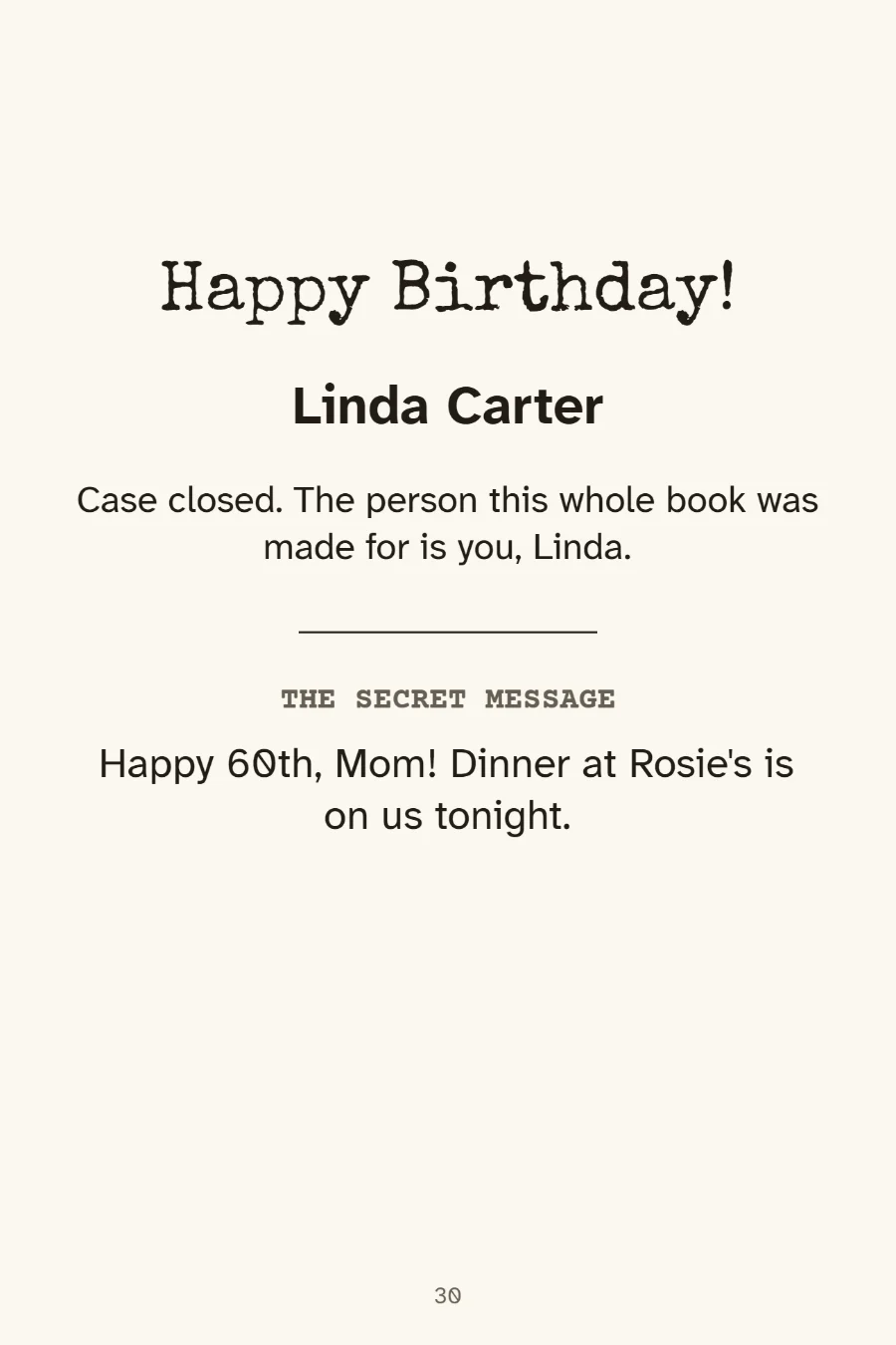 The reveal page