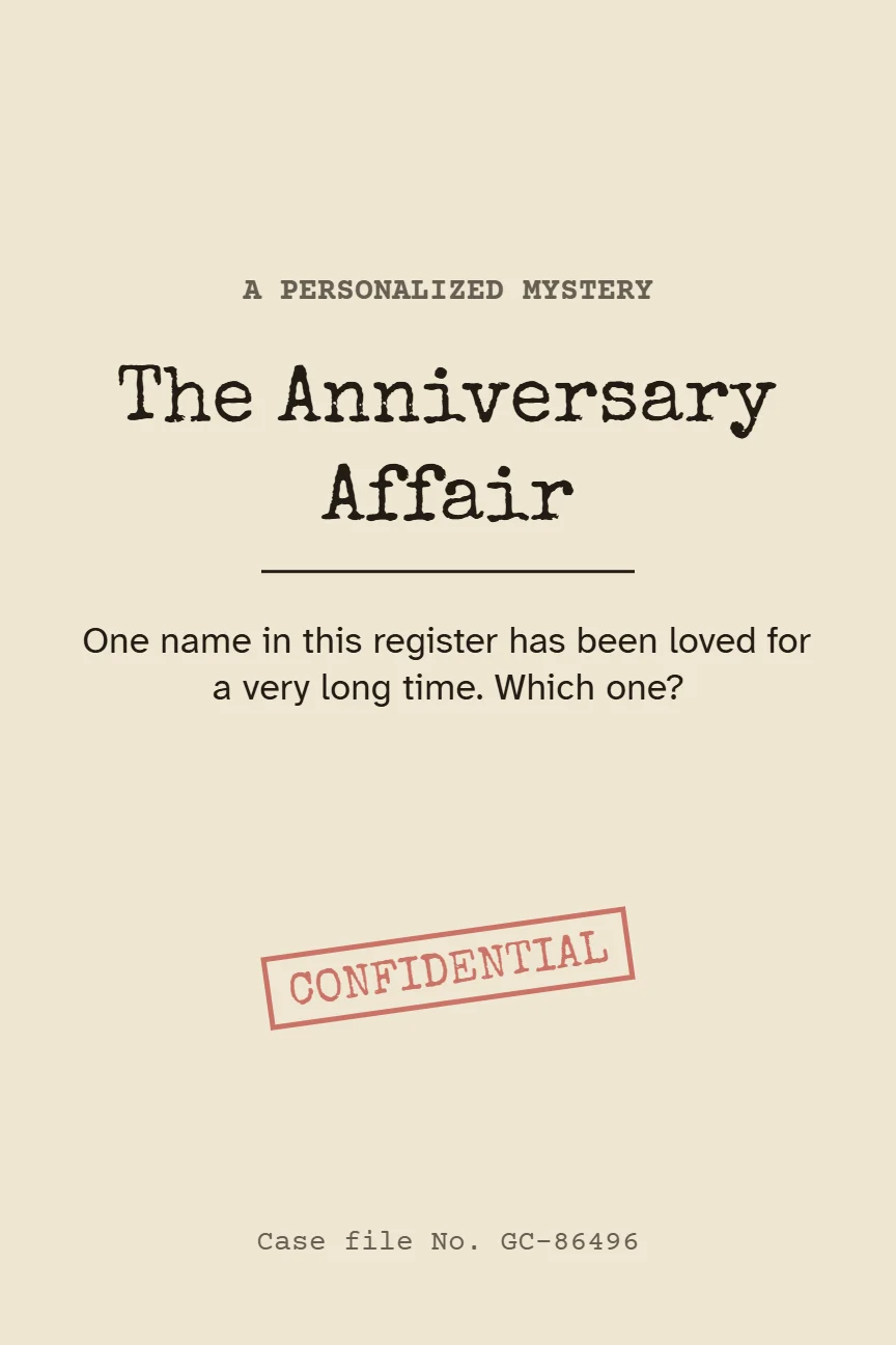 Cover: Anniversary mystery