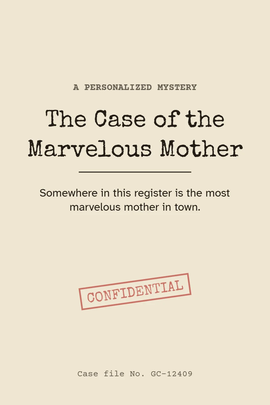 Cover: Mother's Day mystery