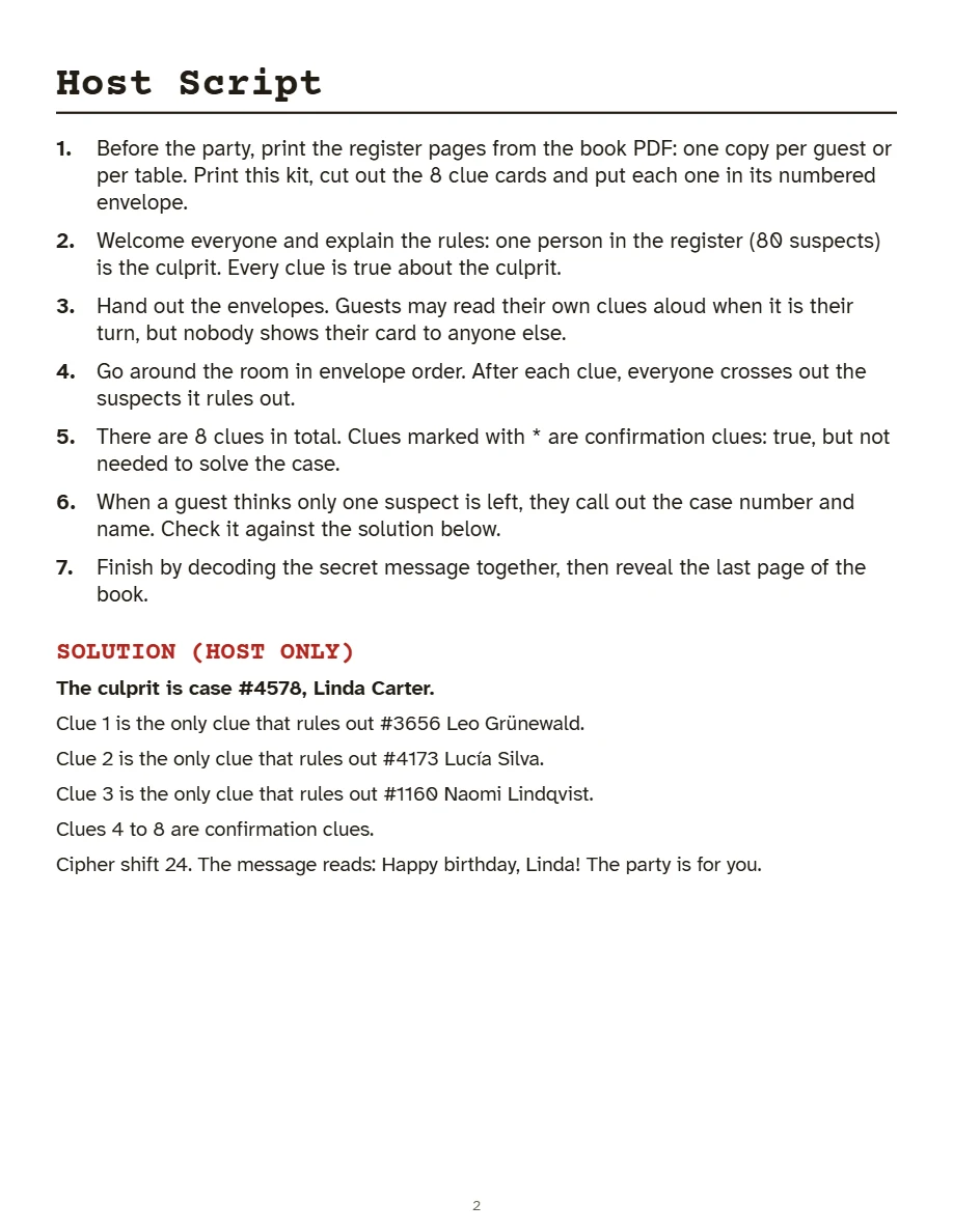 The host script