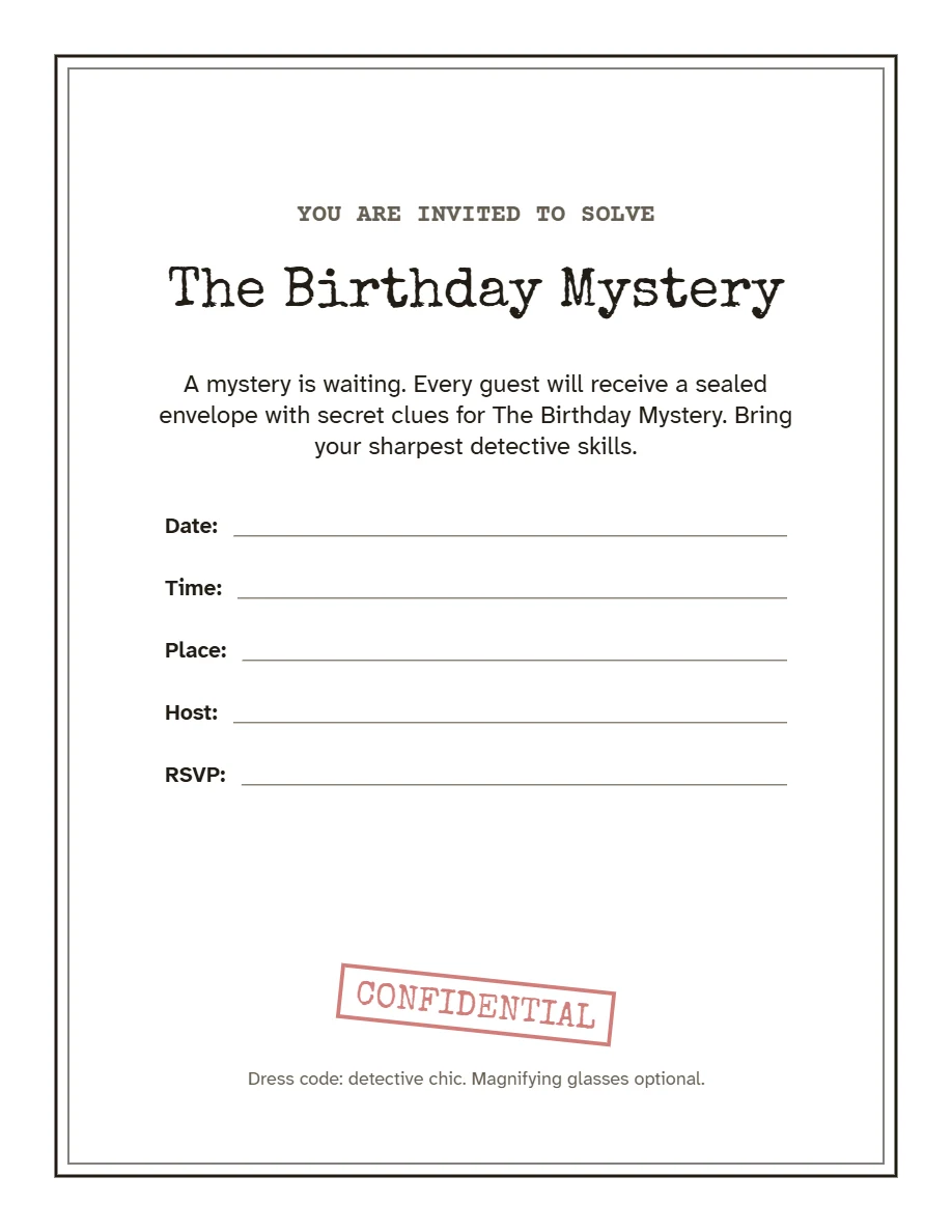 The party invitation