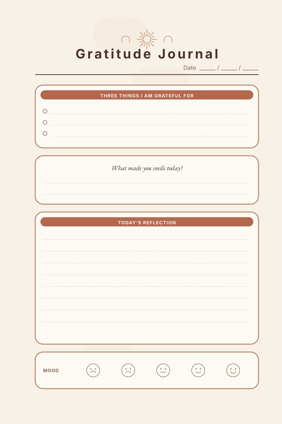 Gratitude journal